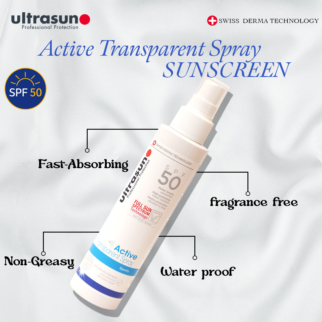 Ultrasun Transparent Sports Sunscreen Spray SPF 50 | 150 ML
