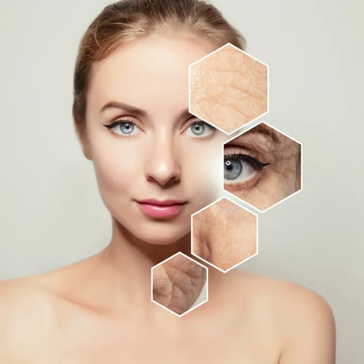 a woman showing ectoin skin benefits 