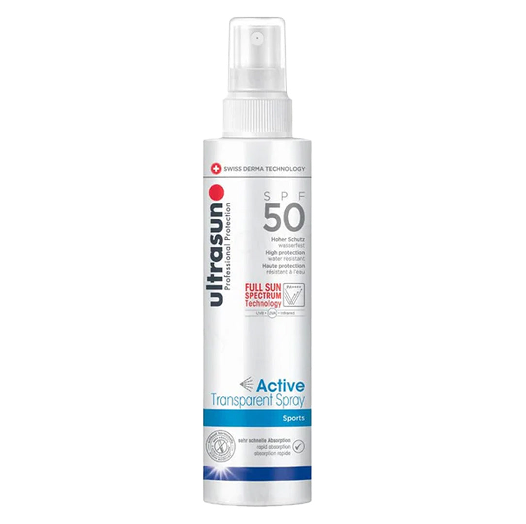 Ultrasun Active Transparent Sports Spray Sunscreen SPF 50 PA++++ | 150 ml