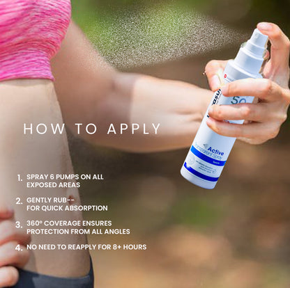 Ultrasun Active Transparent Sports Spray how to apply