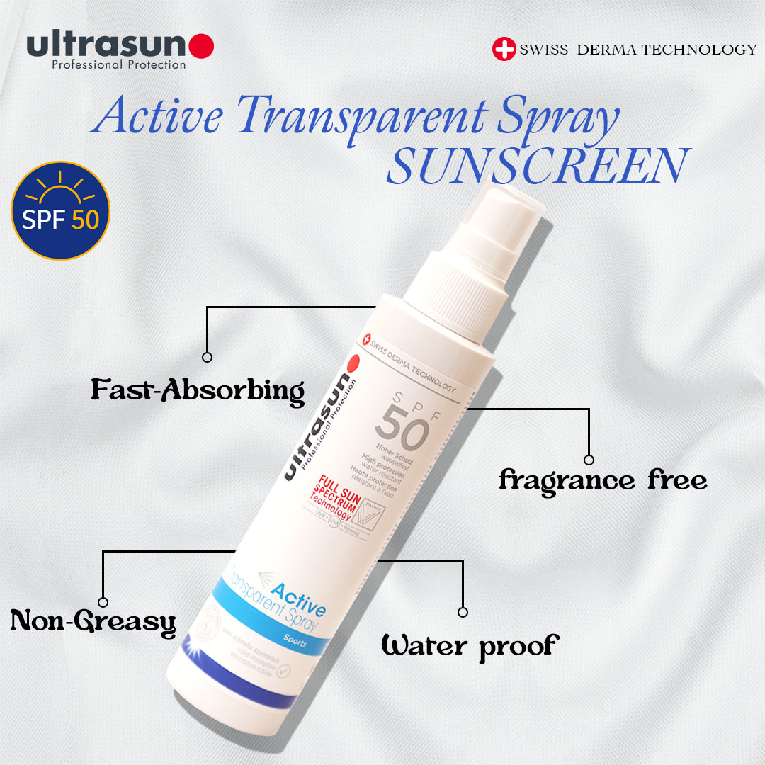 Ultrasun Transparent Sports Sunscreen Spray SPF 50 PA++++ | 150 ml