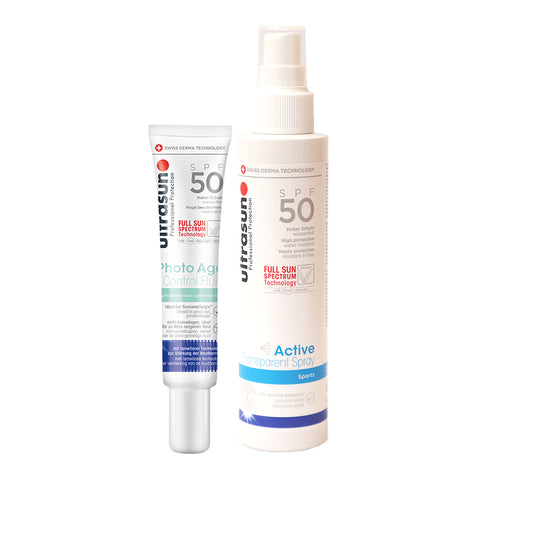 Ultrasun Spray Sunscreen & Acne UV Gel Sensitive Skin Sunscreen Combo