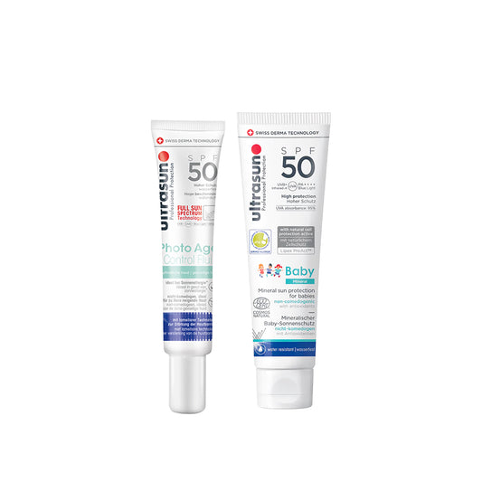 Ultrasun Acne UV Gel & Pediatrics Sunscreen combo